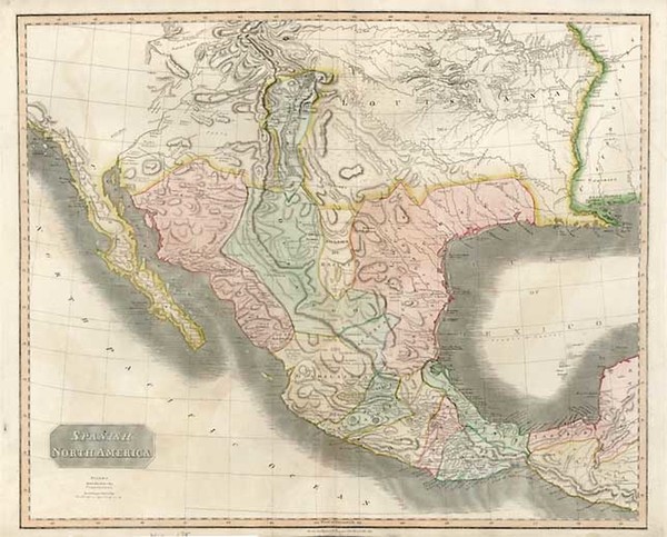 89-Texas, Plains, Southwest and Mexico Map By John Thomson