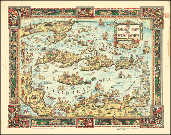 7-Florida, Southeast, Caribbean and Pictorial Maps Map By Colortext Publications Inc.