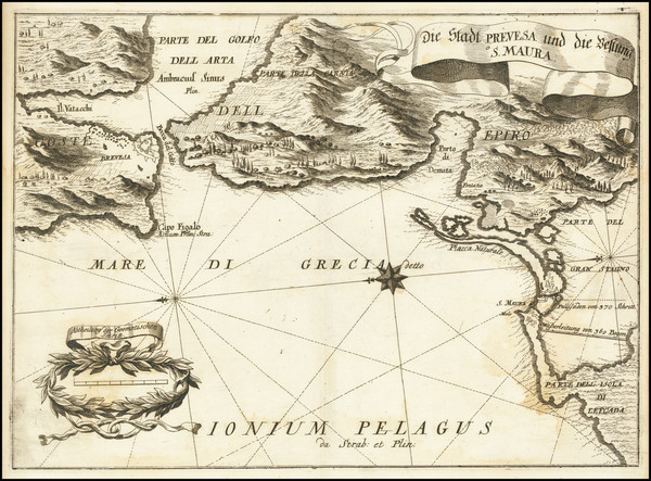 4-Greece Map By Matthaus Merian