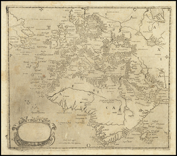 15-Atlantic Ocean, Europe, Africa, Africa and Canada Map By Domenico Zenoi / Orazio Bertelli