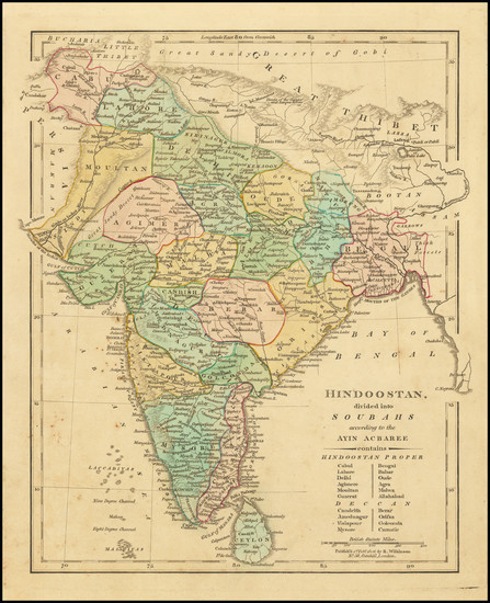 64-India Map By Robert Wilkinson