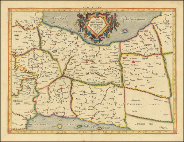 90-Middle East and Persia & Iraq Map By  Gerard Mercator