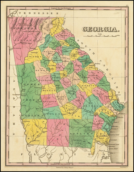 24-Georgia Map By Anthony Finley