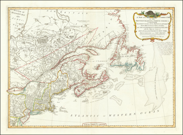 82-New England, Canada and Eastern Canada Map By Laurie & Whittle