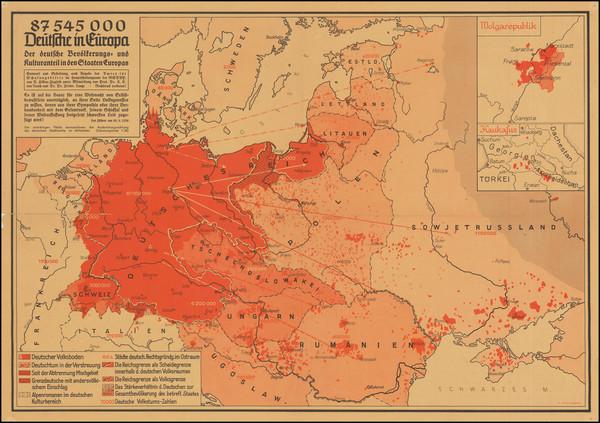 73-Central & Eastern Europe, World War II and Germany Map By Arnold Hillen-Ziegfeld