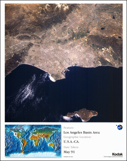 36-Los Angeles Map By NASA / Kodak