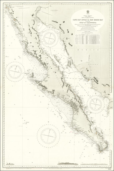 88-Baja California and California Map By British Admiralty