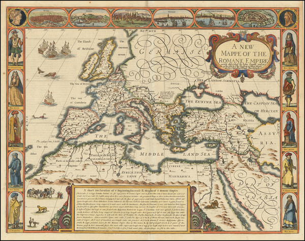 22-Europe, Italy, Turkey, Mediterranean and Turkey & Asia Minor Map By John Speed