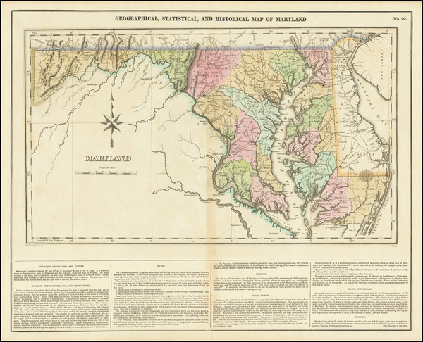 90-Maryland Map By Henry Charles Carey  &  Isaac Lea