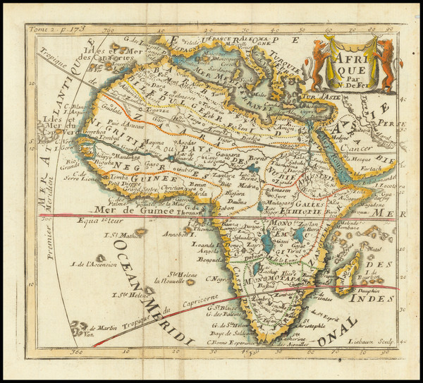 6-Africa Map By Nicolas de Fer