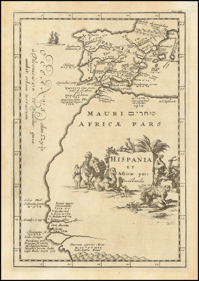 45-Spain and North Africa Map By Samuel Bochart