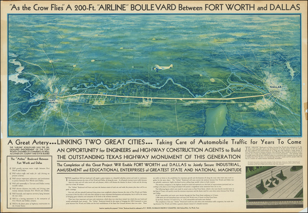 3-Texas, Pictorial Maps and RBMS FAIR 2021 Map By C.K. Chambers