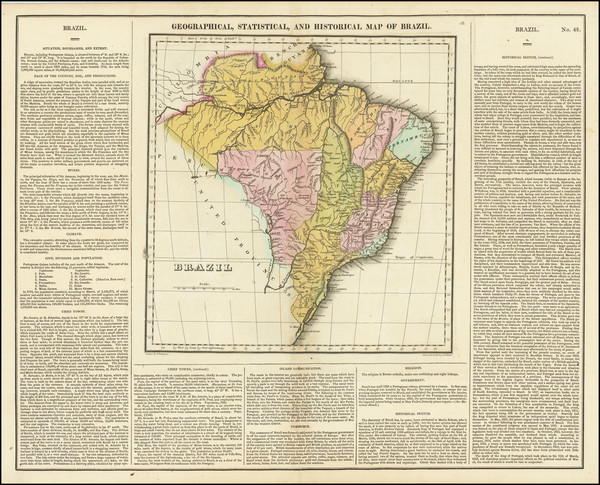 24-Brazil Map By Henry Charles Carey  &  Isaac Lea