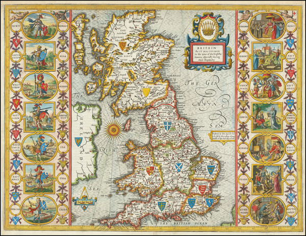 59-British Isles and England Map By John Speed