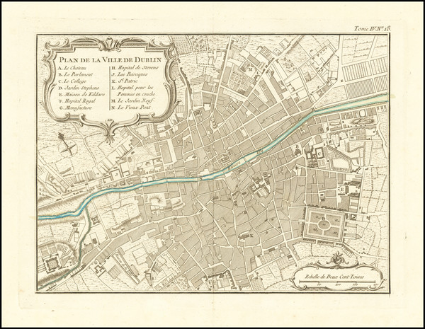 73-Ireland Map By Jacques Nicolas Bellin