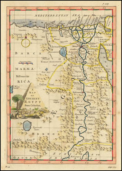 77-Egypt Map By Christoph Cellarius