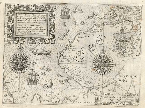 68-World, Polar Maps, Europe, Russia and Scandinavia Map By Theodor De Bry