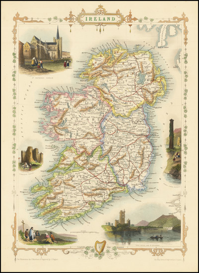 95-Ireland Map By John Tallis