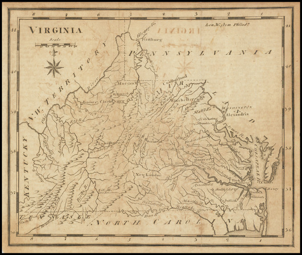 91-Virginia Map By Joseph Scott