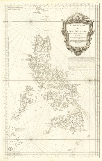 45-Philippines Map By Jacques Nicolas Bellin