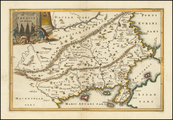 49-Bulgaria, Turkey and Greece Map By Christoph Cellarius