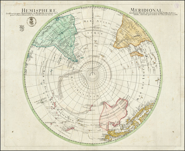 60-Polar Maps and Australia Map By Leonhard Euler