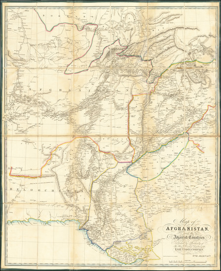 56-Central Asia & Caucasus and Middle East Map By William H. Allen & Co.