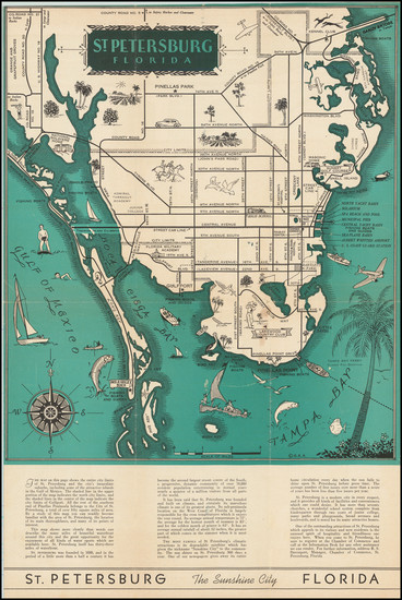 93-Florida Map By St. Petersburg Chamber of Commerce