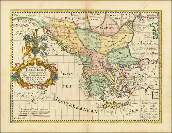 97-Balkans, Turkey, Turkey & Asia Minor and Greece Map By Edward Wells