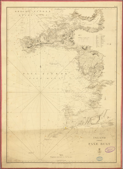 24-Iceland Map By Kongelige Danske Søkort-Arkiv