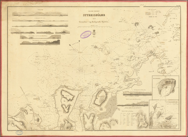 39-Iceland Map By Kongelige Danske Søkort-Arkiv