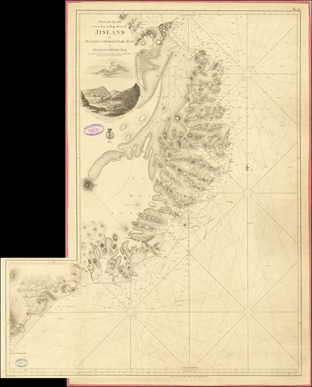 7-Iceland Map By Kongelige Danske Søkort-Arkiv