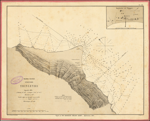 33-Iceland Map By Kongelige Danske Søkort-Arkiv