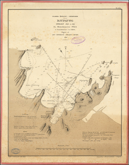 80-Iceland Map By Kongelige Danske Søkort-Arkiv