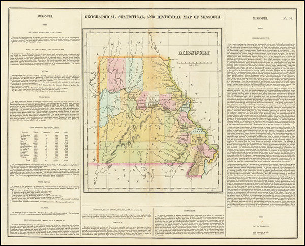 83-Missouri Map By Henry Charles Carey  &  Isaac Lea