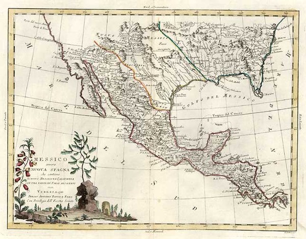 92-South, Texas, Plains and Southwest Map By Antonio Zatta