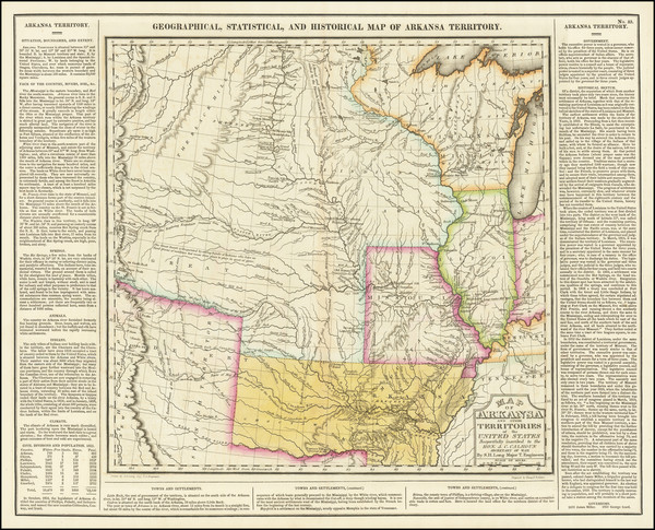 81-Arkansas, Texas, Midwest, Plains, Missouri, Southwest and Rocky Mountains Map By Henry Charles 