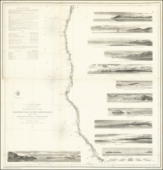 4-Oregon and California Map By United States Coast Survey