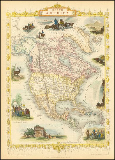 47-North America Map By John Tallis