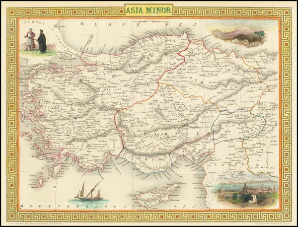 64-Turkey and Turkey & Asia Minor Map By John Tallis