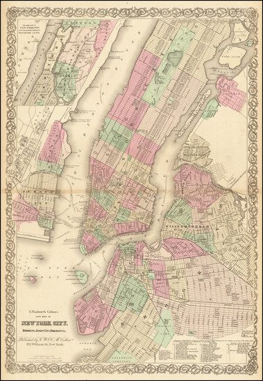 83-New York City Map By G.W.  & C.B. Colton