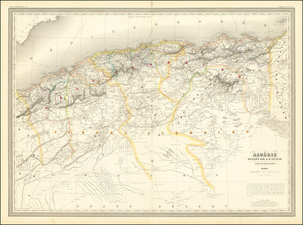 32-North Africa Map By Adolphe Hippolyte Dufour