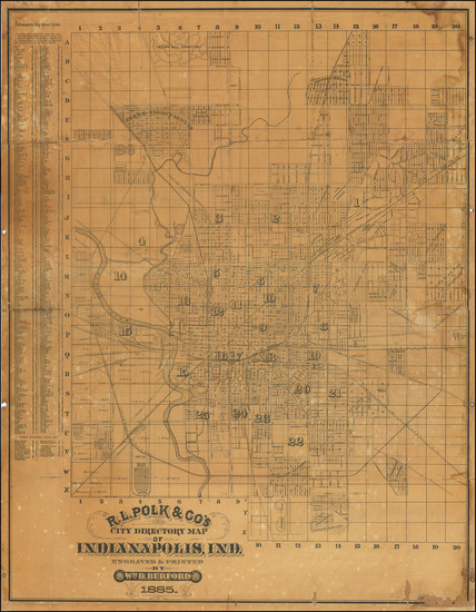 13-Indiana Map By R.L. Polk / William B. Burford