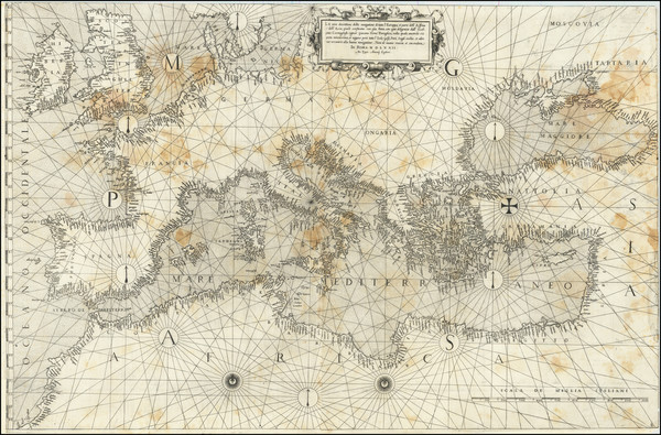 89-Europe and Mediterranean Map By Antonio Lafreri