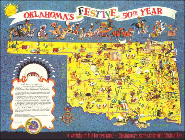 43-Oklahoma & Indian Territory Map By Lowell Hess