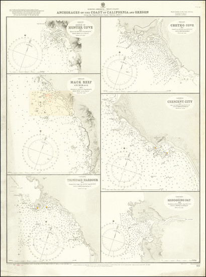 57-Oregon and Baja California Map By British Admiralty