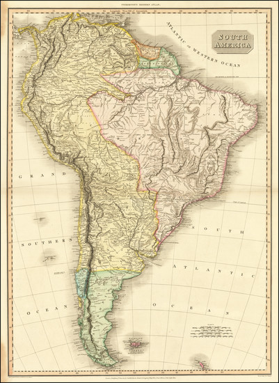 57-South America Map By John Pinkerton