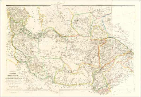 23-India, Central Asia & Caucasus, Middle East and Persia & Iraq Map By John Arrowsmith