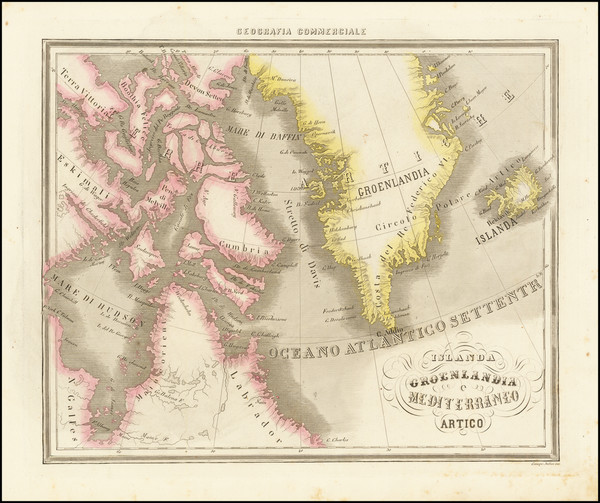 73-Polar Maps, Iceland and Canada Map By Francesco Marmocchi