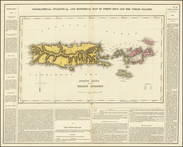 53-Puerto Rico and Virgin Islands Map By Henry Charles Carey  &  Isaac Lea